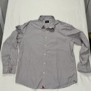 Untuck‎ It Long Sleeve Button Down Size XL Grey Gingham